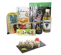 Cocinista Kit para Hacer Sushi en Casa Estándar con Arroz 1 kg, Nori, Vinagre de Arroz, Soja, Jengibre, Wasabi y Esterilla de Bambú Makisu Ideal Principiantes y Regalo