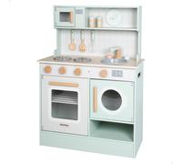 Cocinita de Madera Woomax con Microondas, Fregadero y Vitrocerámica, 60x30x85 Cm, Multicolor