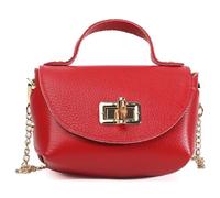 COCINUT Bolso de Mano de Piel Vacuna, Compacto y Elegante, Diseño Estilizado y Ligero, Tamaño 16x10x8 cm, Peso 0.25 kg, Ideal para el Día a Día y Ocasiones Especiales, Rojo