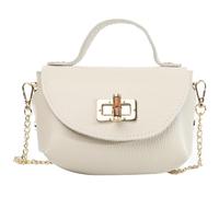 COCINUT Bolso de Mano de Piel Vacuna, Compacto y Sofisticado, Diseño Funcional y Ligero, Tamaño 16x10x8 cm, Peso 0.25 kg, Ideal para el Día a Día y Eventos Casual, Crema