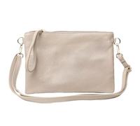 COCINUT, Cartera de Mano, Compacta y Elegante, Piel, Diseño Compacto con Cremallera, Ideal para Uso Diario, Versátil y Práctica, 27x20x1 cm / 0.25 kg/Taupe Claro