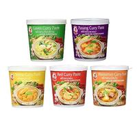 Cock Brand - juego de degustación Currypasten - 5er Pack (5 x 400 g) - 5 variedades, 1 lata cada una