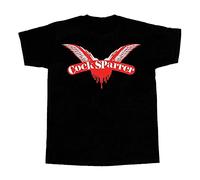 Cock Sparrer Classic Wings Logo Punk Rock Oi Street Punk Black Camiseta para hombre, Negro , XL