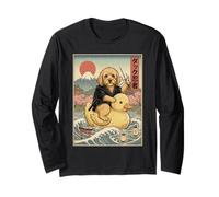 Cockapoo Dog Ninja Japón Vintage Japonés Ukiyo-e Arte Manga Larga