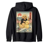 Cockapoo Dog Ninja Japón Vintage Japonés Ukiyo-e Arte Sudadera con Capucha