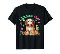 Cockapoo Mamá Día de la Madre Floral Lindo Perro Dueño Familia Grupo Camiseta