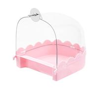 Cockatiel Bird Bath Cage - Clear Bathtub House Multi Function , Parakeet Finch Lovebird Mannikin Bathing Accessory System , Cage Mounted Bird Hygiene Cleaning Shower Container Pet Care Hydration Groom