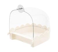 Cockatiel Bird Bath Cage - Clear Bathtub House Multi Function , Parakeet Finch Lovebird Mannikin Bathing Accessory System , Cage Mounted Bird Hygiene Cleaning Shower Container Pet Care Hydration Groom