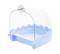 Cockatiel Bird Bath Cage - Clear Bathtub House Multi Function , Parakeet Finch Lovebird Mannikin Bathing Accessory System , Cage Mounted Bird Hygiene Cleaning Shower Container Pet Care Hydration Groom