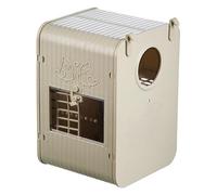 Cockatiel Nesting Box, Conure Shelter, Durabled PVC Material, Parrot Habitat, Built-In Ladder, Spacious Viewing Design, for Garden Décor and Wildlife Conservation, 17,5 x 18 x 26 cm