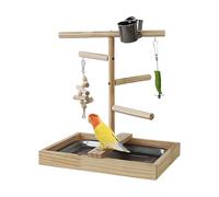 Cockatiel Playground, Bird Toys for Parakeets, Bird Cage, Bird Gym Playpen, Bird Playground Stand, Parrot Wooden Play Gym, Bird Activity Play Stand Suitable Use for Bird Climbing Toys