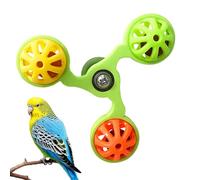 Cockatiel Toy -, 4.33in Jaula Molino de viento Interactivo Masticar | 3 Bell Balls Hanging Enrichment Toys For Small Birds, Bird Cage Toys For Parakets, Cockatiels, Conures, Lovebirds