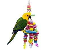 Cockatiel Toys - Colorful Bird Chew & Bead Accessories | Parrot Cage Hanging Chewing Toys for Cockatiels | Home, Balcony, Patio, Garden, Backyard, Courtyard, Garage, Barn Aviary Use