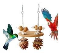 Cockatiel Toys - Interactive Natural Funny Chew Swing, Foraging Toys with Shredding Textures, Bird Cage Accessories, Parakeet Play Gym, Enrichment Set for Budgerigar Canary Conure Macaw