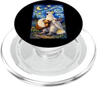 Cockatoo Parrot Playing Guitar Whimsical Art Music Camping PopSockets PopGrip para MagSafe