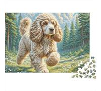 Cocker Spaniel Americano 1000 Piezas Rompecabezas Imposible DecoracióN Familiar Spaniel en el Bosque Jigsaw Juegos Educativos para Adultos 70x50cm/1000pcs