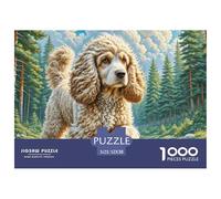 Cocker Spaniel Americano Puzzle 1000 Piezas para Entretenimiento Creativo Clásicos Regalos Obra De Arte Rompecabezas Desafiante Noches De Juegos Adultos Y Niños A Partir De 12 Años 52x38cm/1000pcs