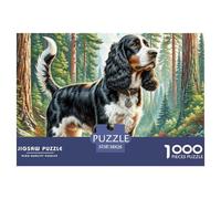 Cocker Spaniel Americano Puzzle 1000 Piezas Pasatiempo Creativo Regalo Diversión Decoración del Rompecabezas Juguetes Desafiantes Adultos Y Niños A Partir De 12 Años 38x26cm/1000pcs
