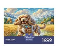 Cocker Spaniel Americano Puzzle Imposible,desafío for Adults Entretenimiento Creativo 1000 Piezas Obra De Arte De Juego De para Adultos Y Niños Mayores De 12 Años 70x50cm/1000pcs