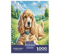 Cocker Spaniel Americano Puzzle Imposible,desafío for Adults Juego EduGatoivo 1000 Piezas Obra De Arte De Juego De para Adultos, Regalos A Partir De 14 Años 70x50cm/1000pcs