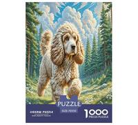 Cocker Spaniel Americano Puzzles Imposible,desafío for Adults Entretenimiento Creativo 1000 Piezas Obra De Arte De Juego De para Adultos Y Niños Mayores De 12 Años 70x50cm/1000pcs