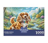 Cocker Spaniel Americano Puzzles Imposible,desafío para Adultos Entretenimiento Creativo 1000 Piezas Obra De Arte De Juego De para Adultos Y Niños 38x26cm/1000pcs