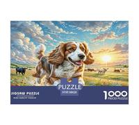 Cocker Spaniel Americano Puzzles Imposible,desafío para Adultos Juego Educativo 1000 Piezas Obra De Arte De Juego De para Adultos Y Niños A Partir De 12 Años 38x26cm/1000pcs