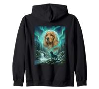 Cocker Spaniel Aurora Boreal Aurora Boreal Perro Aurora Boreal Sudadera con Capucha