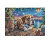 Cocker Spaniel Bosque de otoño Puzzles 300 Piezas Impossible Desafío Rompecabezas para Adultos Aliviar Estrés Decoración Hogar DIY Moderno Portátil 300 PCS