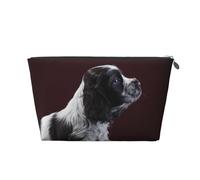 Cocker Spaniel Cachorro Spaniel Blanco Y Negro, Bolsa de artículos de tocador Bolsa de Maquillaje Bolsa de cosméticos Bolsa de artículos de tocador de Viaje portátil