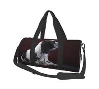 Cocker Spaniel Cachorro Spaniel Blanco Y Negro, Bolsa de Viaje de Gran Capacidad, Bolso Redondo, Bolsa de Viaje Deportiva, Bolsa de Mano, Bolsa de Fitness