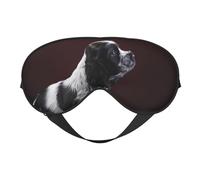 Cocker Spaniel Cachorro Spaniel Blanco Y Negro, Cubreojos completos Antifaz bloqueador de luz Antifaz para dormir Antifaz suave con los ojos vendados Noche