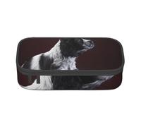 Cocker Spaniel Cachorro Spaniel Blanco Y Negro, Estuche para lápices, Estuche para lápices Estuche para lápices de Gran Capacidad Estuche para cosméticos