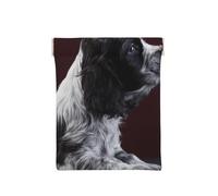 Cocker Spaniel Cachorro Spaniel Blanco Y Negro, Squeeze Top Wallet Bolsa de Almacenamiento para Mujer Monedero pequeño Bolsa de Cambio