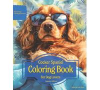 Cocker Spaniel Coloring Book For Dog Lovers Summer Edition: Beloved Dogs Coloring Book Serise