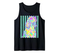Cocker Spaniel con Corazones Gafas de Sol Coastal Summer Stripes Camiseta sin Mangas