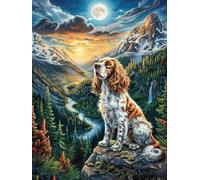 Cocker Spaniel de montaña Rompecabezas 500 Piezas Cartón Grueso para Mayores Noches Juegos Familiares Estimulación Mental Regalo San Valentín 500 PCS