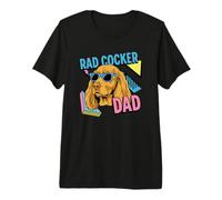 Cocker Spaniel Dog Dad Retro 90's Nineties Camiseta Premium