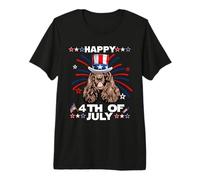 Cocker Spaniel Dog Patriotic American 4th of July Dogs Camiseta Premium