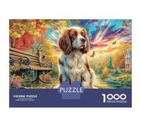 Cocker Spaniel en Autumn Park Rompecabezas BÁguila in Garden Cartón Reciclado 1000 Piezas, Descompresión Educativa, Vacaciones Familiares 70x50cm/1000pcs