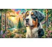 Cocker-Spaniel-in-Garden 1000 Piezas Puzzle Educativo Papel Reciclado Juego Familiar Desafiante para decoración Mural y Regalos 38x52/1000pcs
