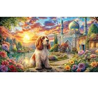 Cocker-Spaniel-in-Mountain-Landscape 1000 Piezas Puzzle Reciclado para Adultos Juego Educativo relajación Desafiante Idea de Regalo 38x52/1000pcs