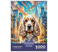 Cocker Spaniel Inglés 1000 Piezas Impresionante Puzzle Cachorro Puzzle Inteligencia Juguete Pasatiempo Creativo Desafíos Extra Divertidos Educativo para Niños Y