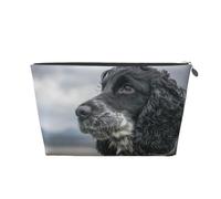 Cocker Spaniel Inglés Orejas Grandes Y Rizadas Negro, Bolsa de artículos de tocador Bolsa de Maquillaje Bolsa de cosméticos Bolsa de artículos de tocador de Viaje portátil