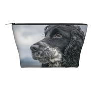 Cocker Spaniel Inglés Orejas Grandes Y Rizadas Negro, Bolsa de artículos de tocador Bolsa de Maquillaje Bolsa de cosméticos Bolsa de artículos de tocador de Viaje portátil