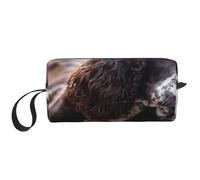 Cocker Spaniel Inglés Perros Rizados Blanco Pardusco, Bolsa de Maquillaje Bolsa de cosméticos Bolsa de artículos de tocador de Viaje portátil Bolsa de Maquillaje