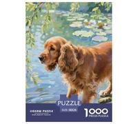 Cocker Spaniel Inglés Puzzle 1000 Piezas para Pasatiempo Creativo Clásicos Regalos Obra De Arte Rompecabezas Desafiante Noches De Juegos para Adultos Y Niños 38x26cm/1000pcs