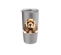 Cocker Spaniel Inglés Vaso térmico de acero inoxidable de doble pared
