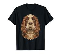 Cocker Spaniel Otoño Hojas Arte Animal Otoño Estética Perro Camiseta