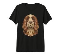 Cocker Spaniel Otoño Hojas Arte Animal Otoño Estética Perro Camiseta Premium